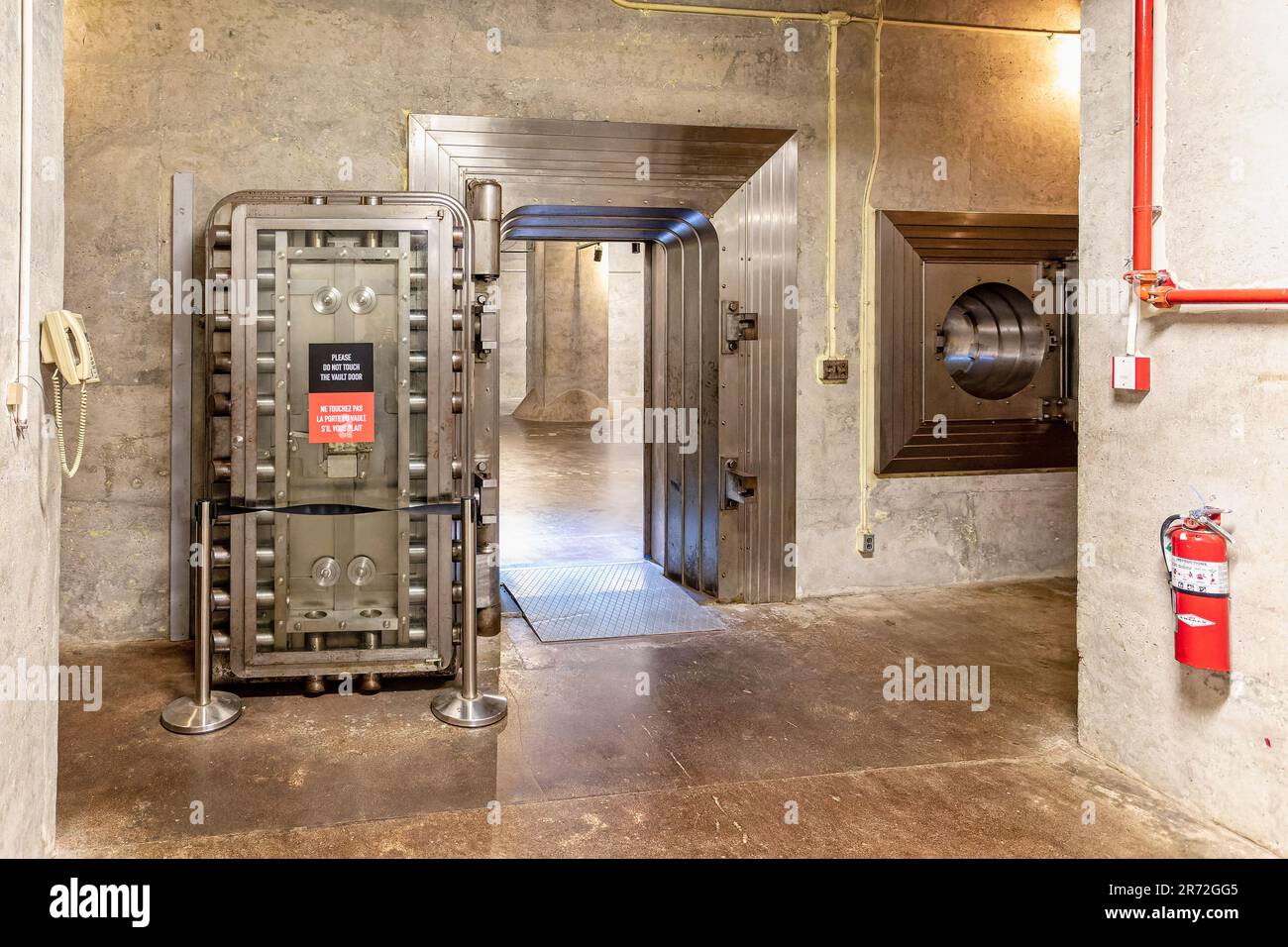 Banque du Canada, Go,ld vault dans le musée de la guerre froide Diefenbunker à Carp, Ontario, Canada, le 24 mai 2023 Banque D'Images