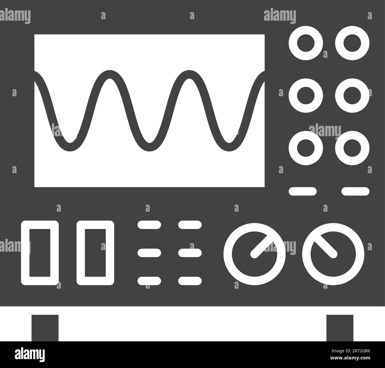 Image vectorielle de l'icône de l'oscilloscope. Adapté aux applications Web mobiles et aux supports d'impression. Illustration de Vecteur