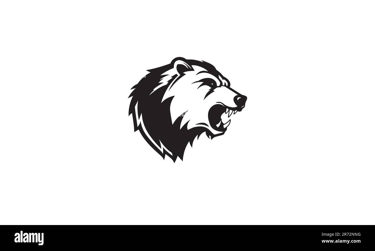 Motif vectoriel du logo de l'ours de jeu Illustration de Vecteur