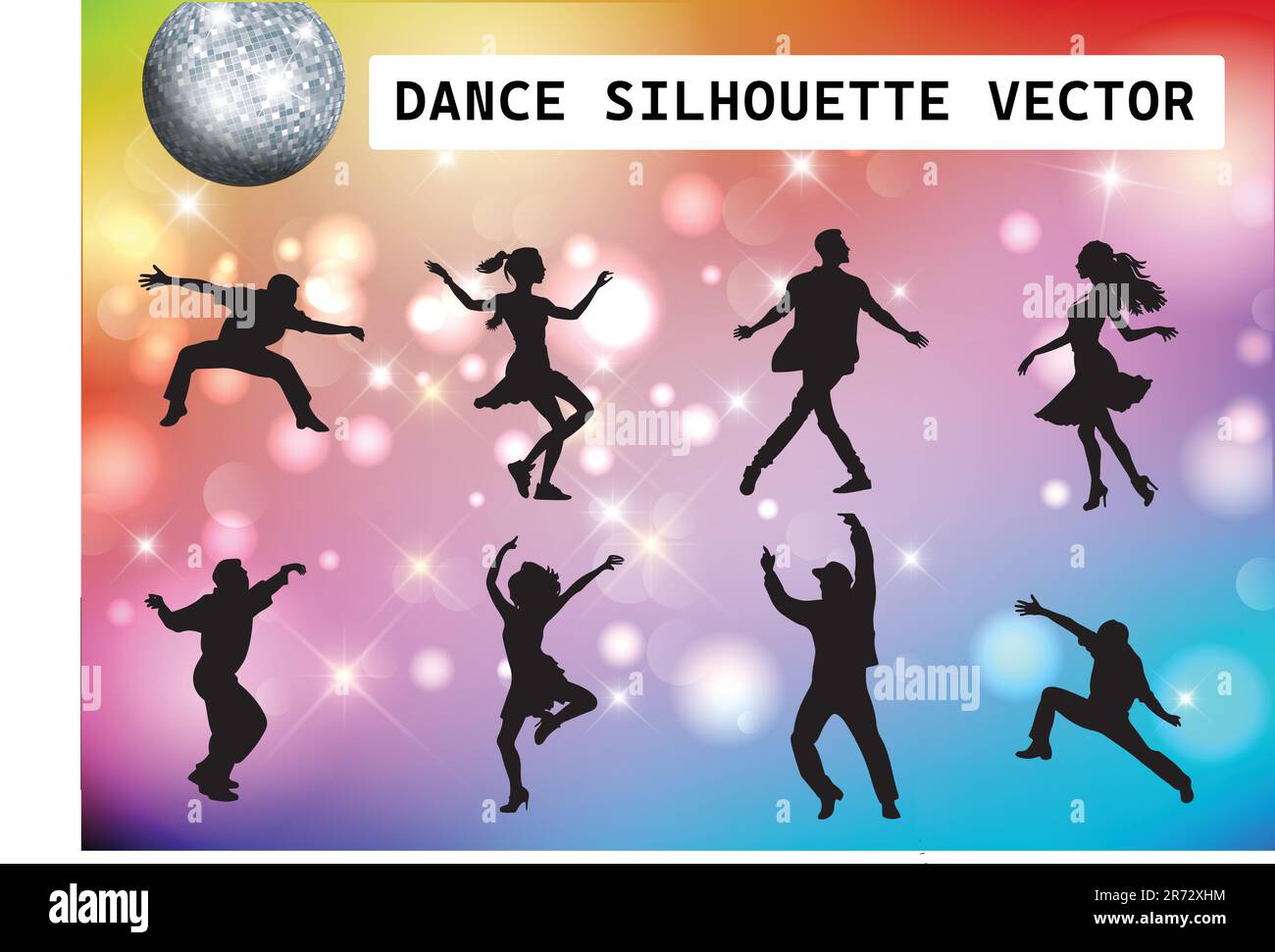Ensemble d'illustrations vectorielles Silhouette de danse. Illustration de Vecteur