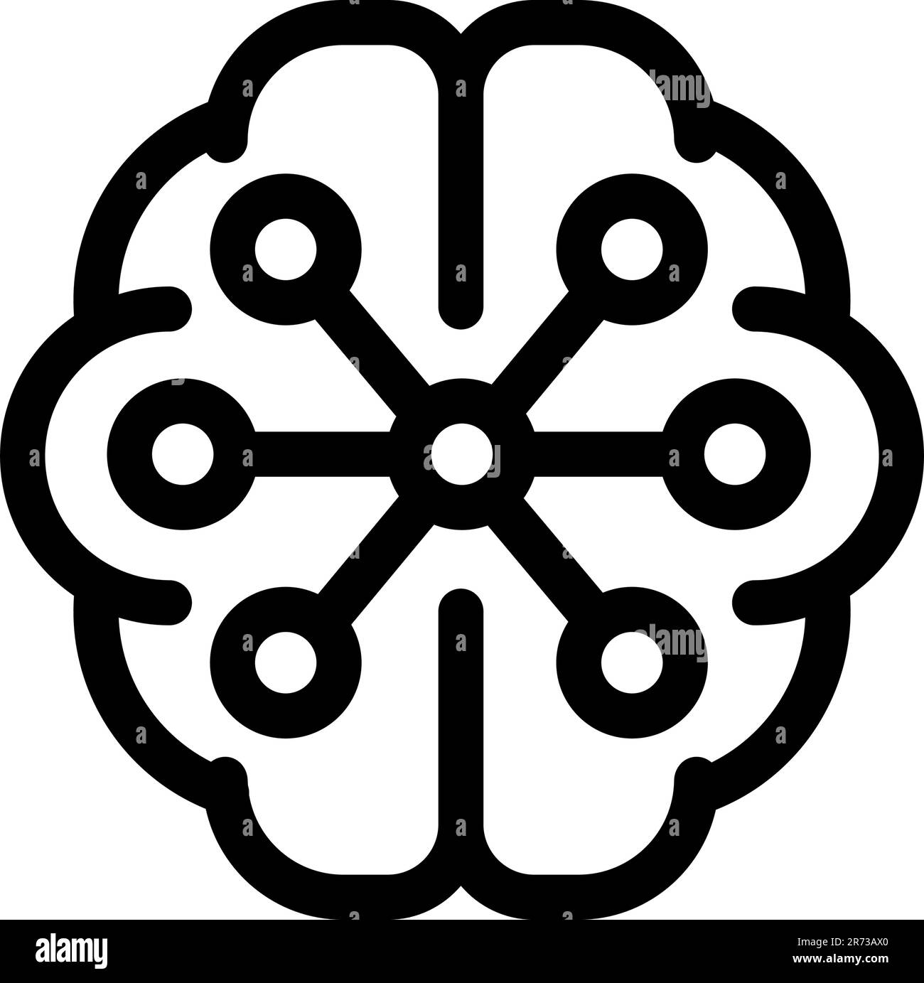 Illustration d'une icône de vecteur ai (Intelligence artificielle) Illustration de Vecteur