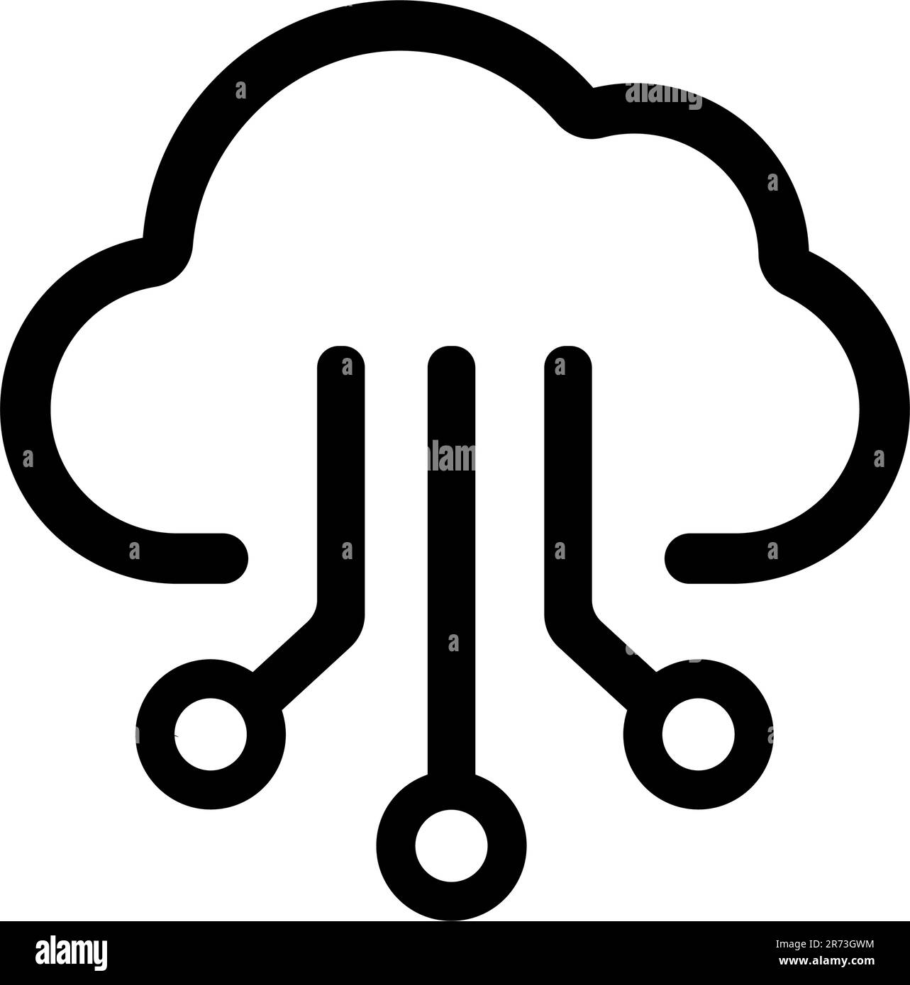 Illustration de l'icône de vecteur de Cloud computing Illustration de Vecteur