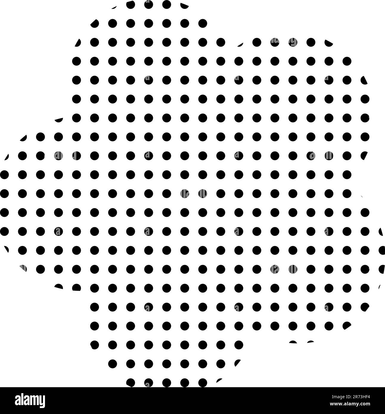 Motif vectoriel tendance minimaliste géométrique à pois élément floral de base. Forme abstraite figure bauhaus forme. Illustration de texture de style rétro. Design moderne Illustration de Vecteur