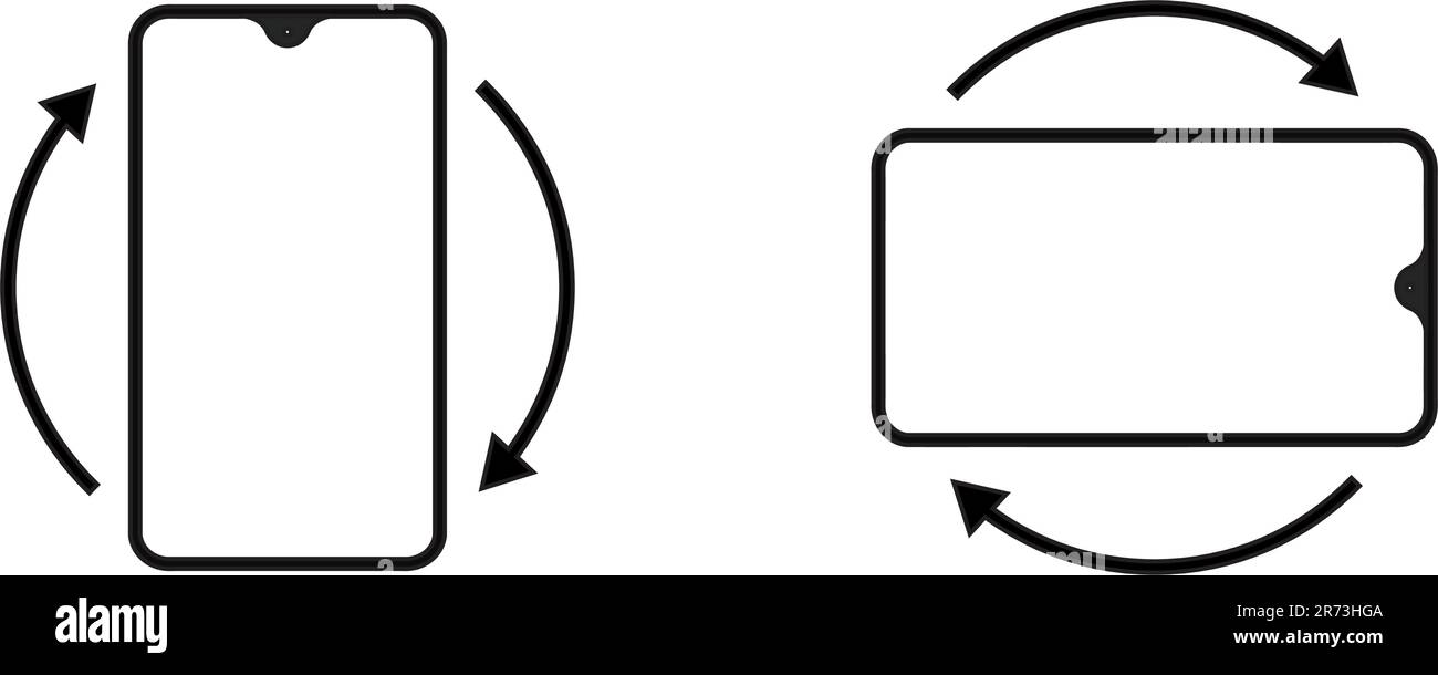 Illustration vectorielle de l'icône de rotation du téléphone Illustration de Vecteur