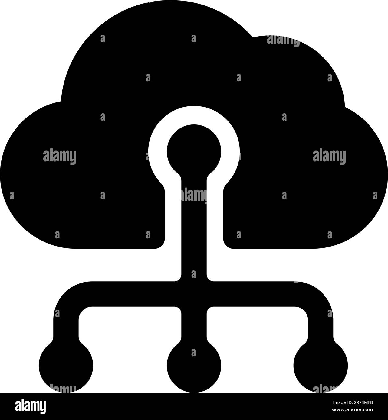 Illustration de l'icône de vecteur de Cloud computing Illustration de Vecteur