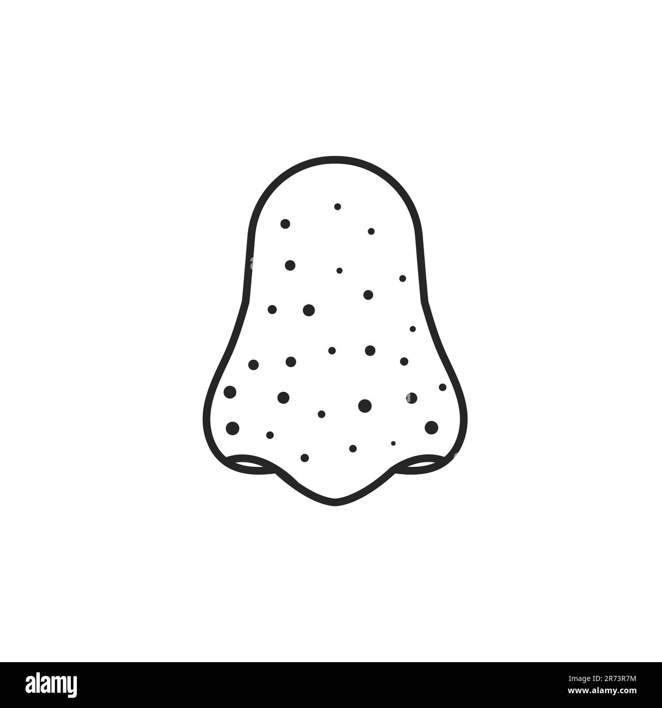 Nez blackheads icône de l'acné comedone pores Illustration de Vecteur