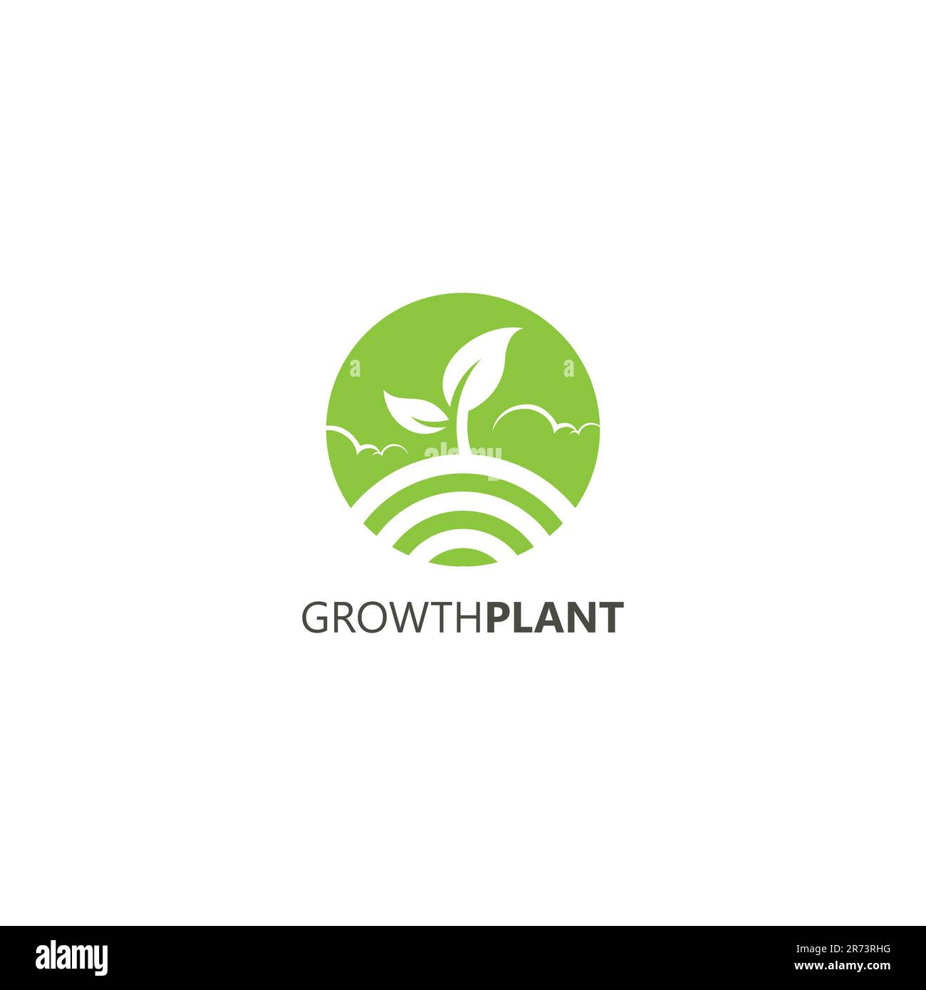 Logo de l'usine croissance de l'usine en tant que symbole de la vie de votre entreprise Illustration de Vecteur