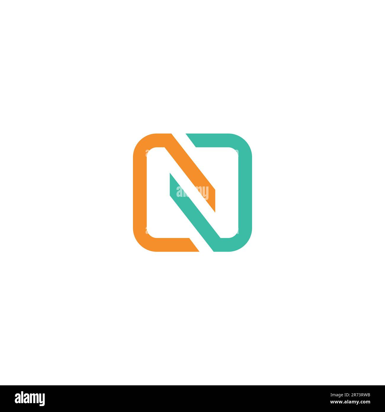 N logo Double Connect . Lettre N Design moderne Illustration de Vecteur