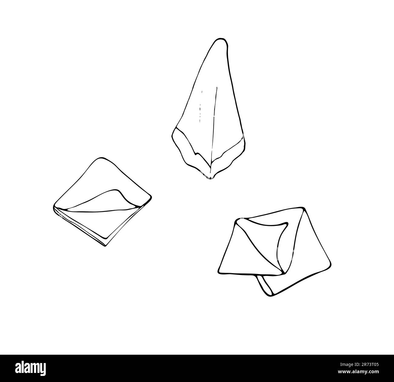 ensemble de chiffons de nettoyage dessinés à la main Illustration de Vecteur