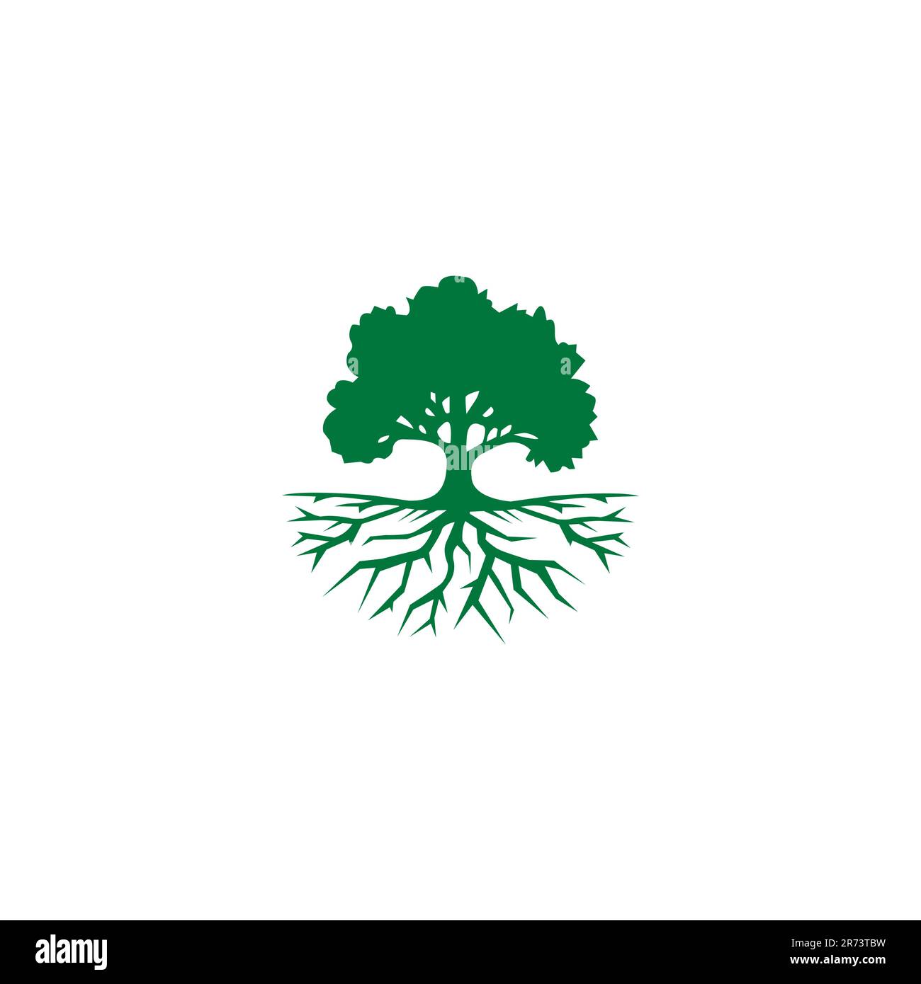 Logo Tree Oak. Illustration du vecteur chêne. Arbre biologique Illustration de Vecteur