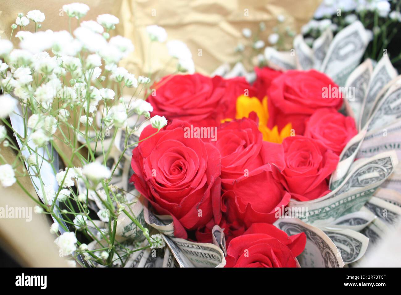 fleurs, argent, roses Banque D'Images