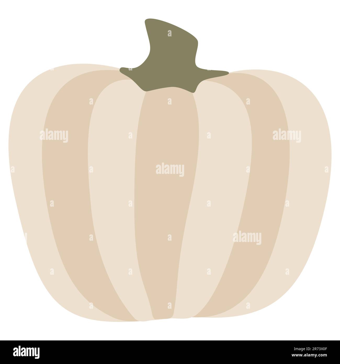 Illustration du vecteur de citrouille blanche. Gourd pour le jour de Thanksgiving ou le motif d'Halloween. Isolé sur fond blanc Illustration de Vecteur