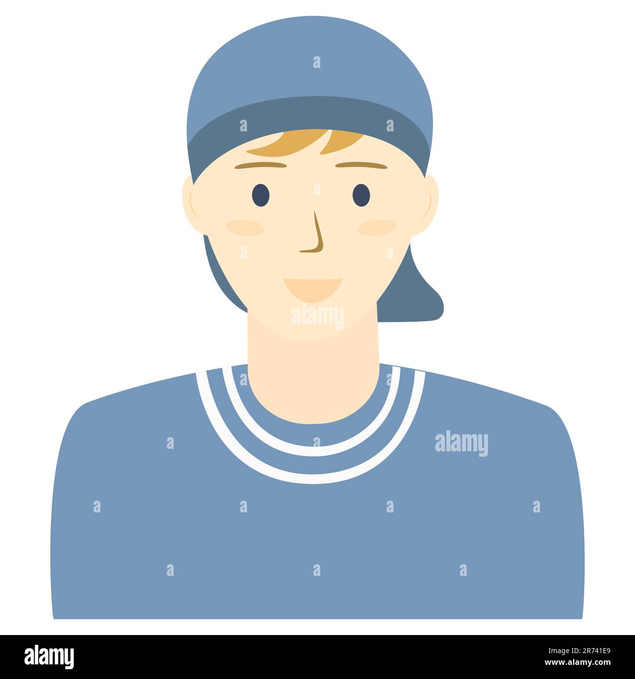 Homme avatar illustration adolescent portrait Elément de conception Illustration vectorielle isolé sur fond blanc Illustration de Vecteur