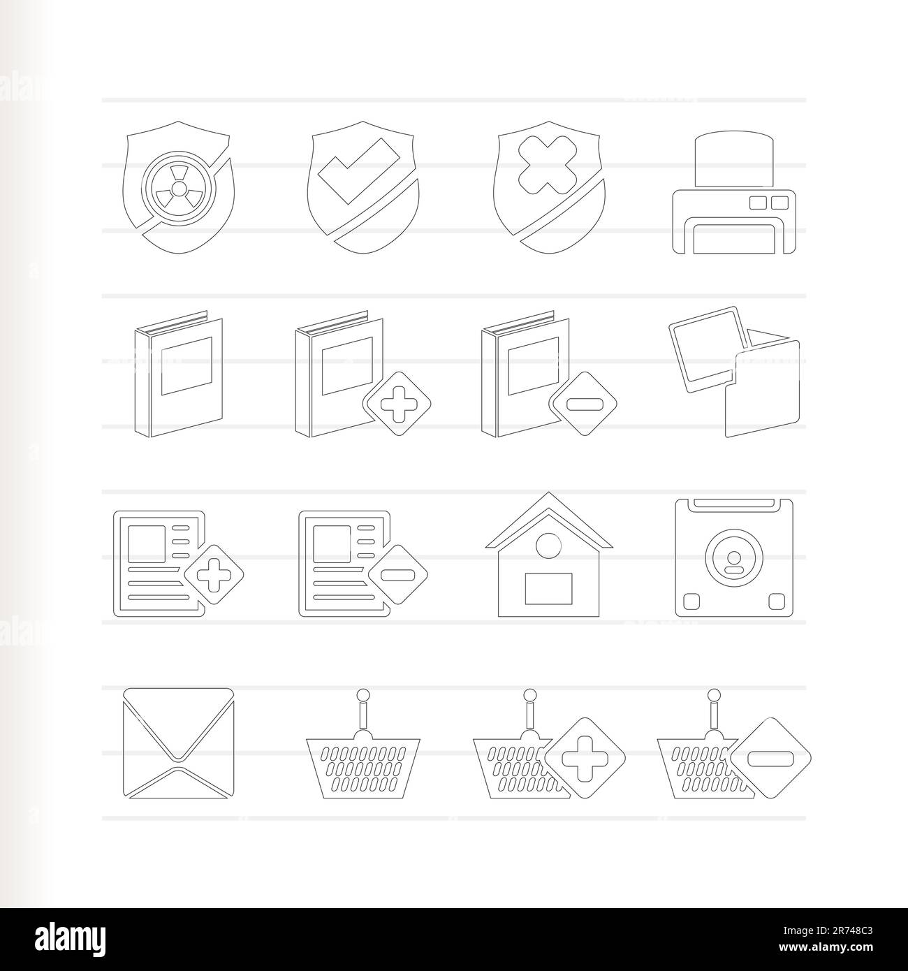 Site Internet et de boutons et d'icônes - Vector icon set Illustration de Vecteur