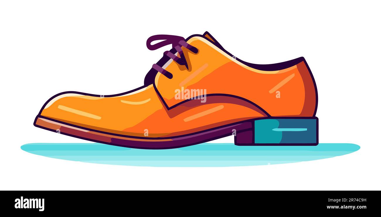 Jolies chaussures classiques pour hommes. Chaussures pour hommes isolées sur fond blanc. Chaussures de dessin animé. Illustration vectorielle Illustration de Vecteur