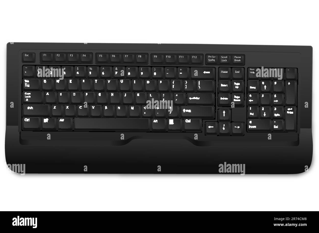 Illustration du clavier sur fond blanc Illustration de Vecteur