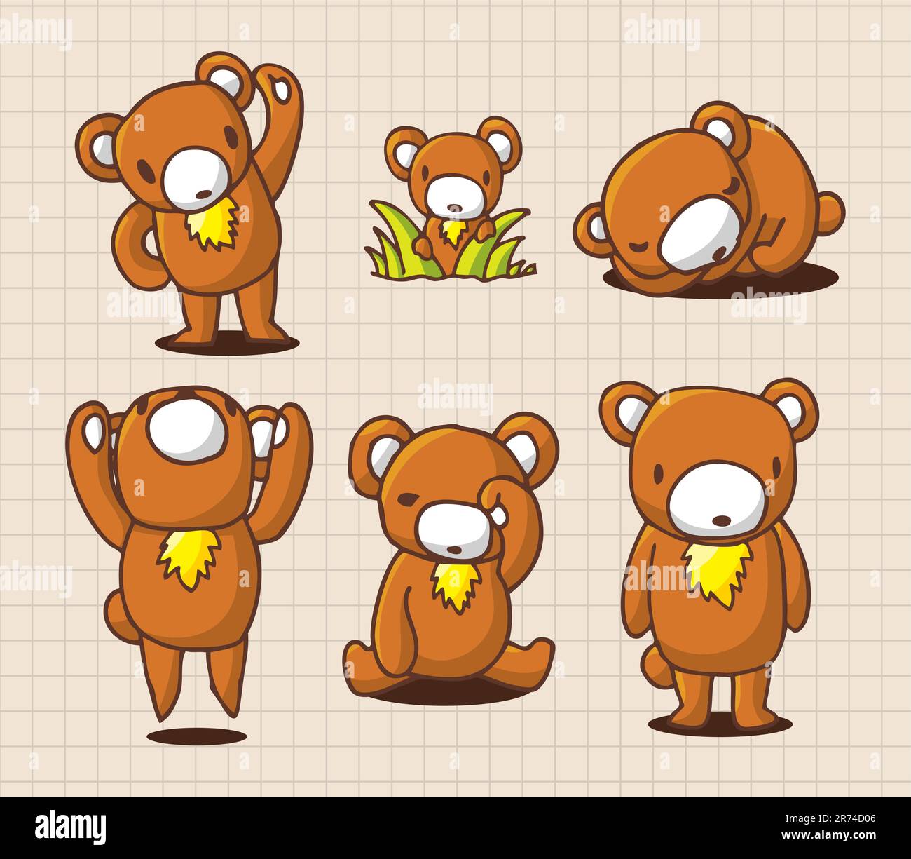 Cute cartoon bear Illustration de Vecteur