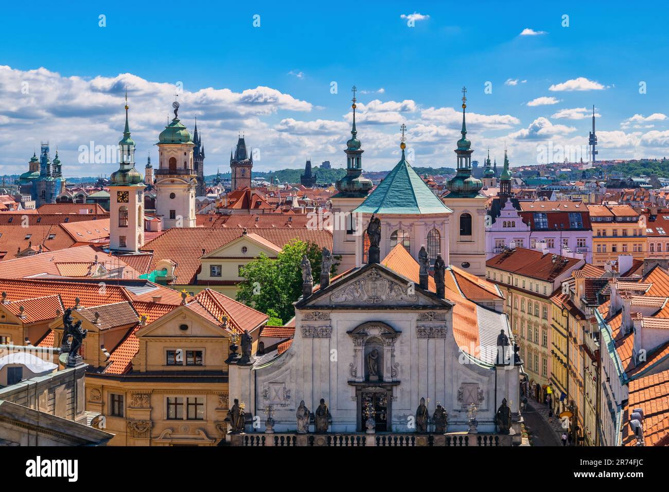 Prague République tchèque, vue panoramique de la ville à la vieille ville de Prague, Tchéquie Banque D'Images