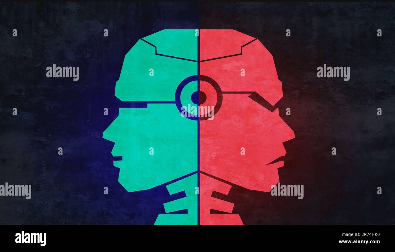 Good Bot Bad Bots et chatbot comme un botnet social ou de Search Engine fraude et de vulnérabilité d'Internet de surveillance de site Web et de scraping de site ou spam Banque D'Images