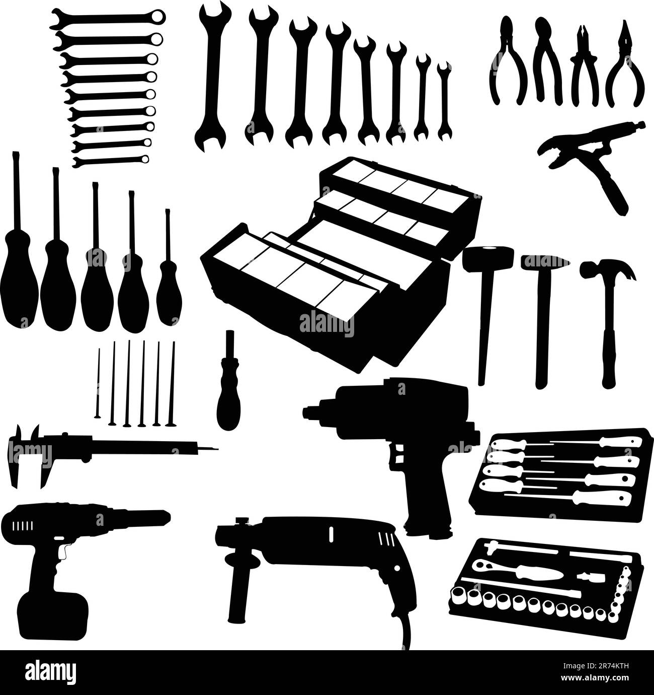 ensemble d'outils - vecteur Illustration de Vecteur