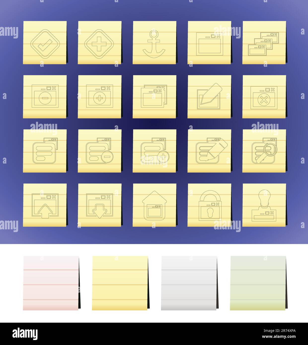 Serveur d'application, de la programmation, et de l'ordinateur icônes vector Icon Set 1 Illustration de Vecteur