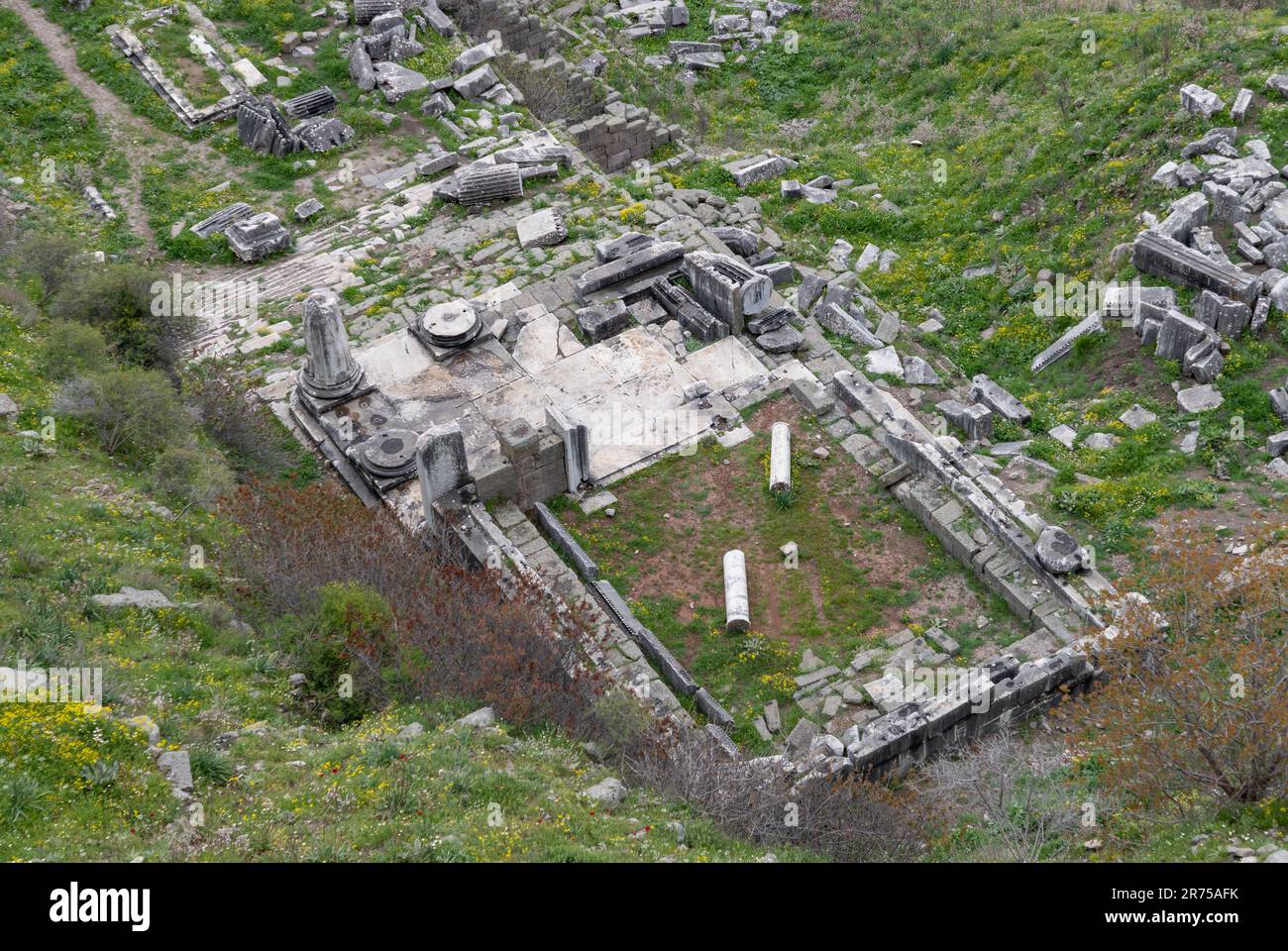 Une photo du Temple de Dionysos à la Cité ancienne de Pergame. Banque D'Images