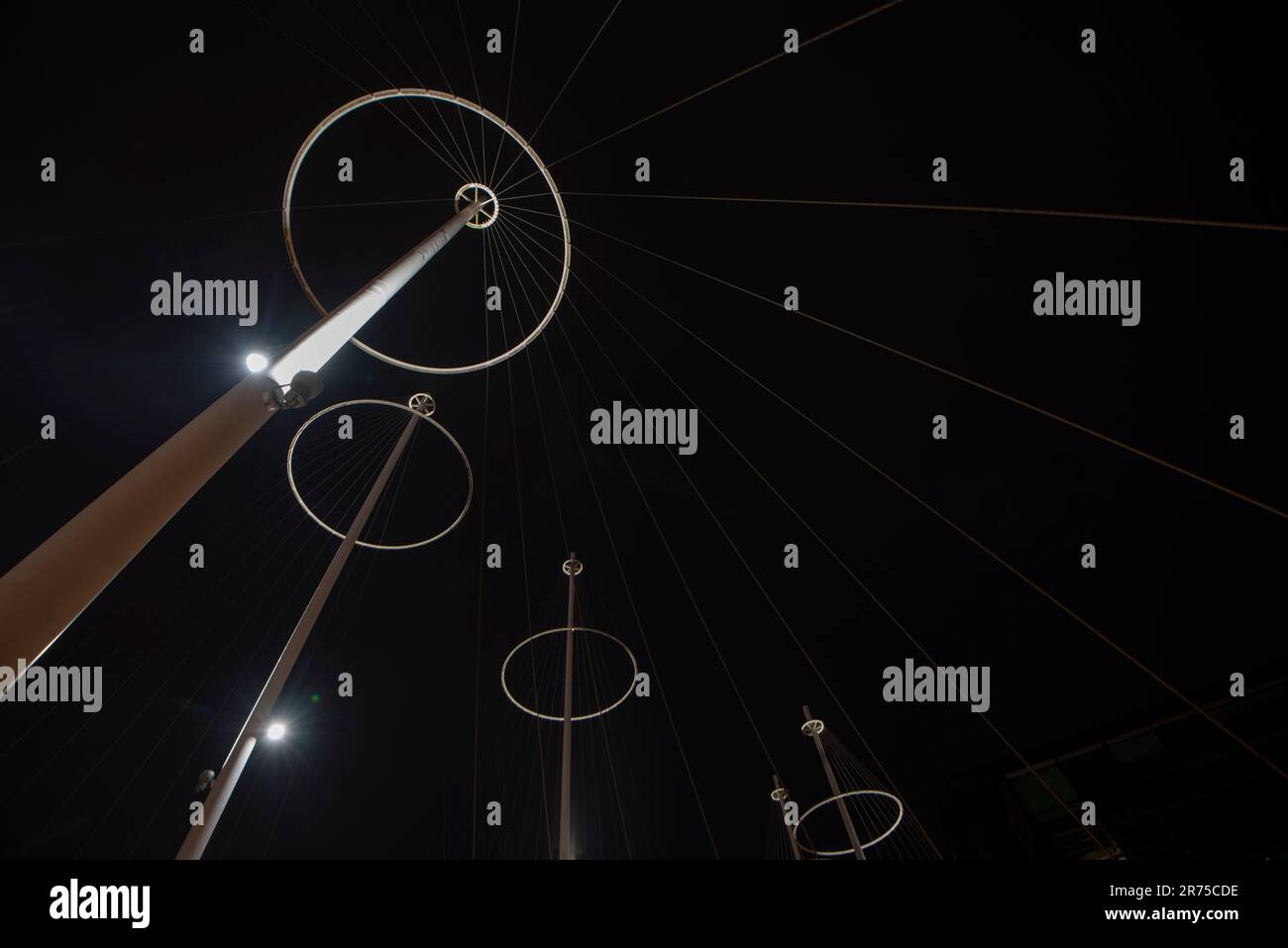 Circle Bridge, Cirkelbroen, passerelle piétonne à Copenhague, conçu par l'artiste Ólafur Elíasson, Copenhague, Danemark Banque D'Images