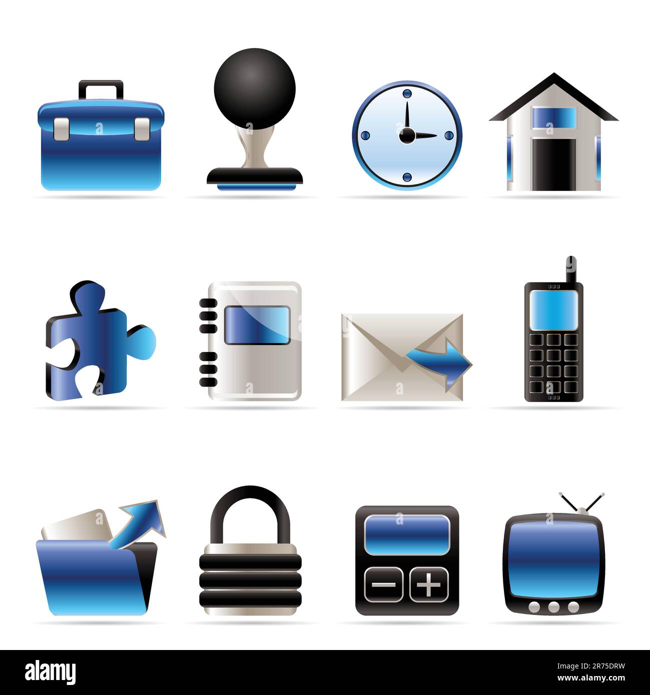Icônes d'affaires et de bureau - vector icon set Illustration de Vecteur