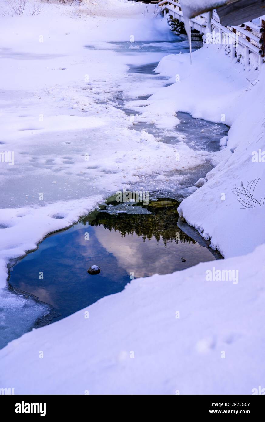 Paysage d'hiver près de Spitzingsee, haute-Bavière, Bavière, Allemagne, Europe Banque D'Images