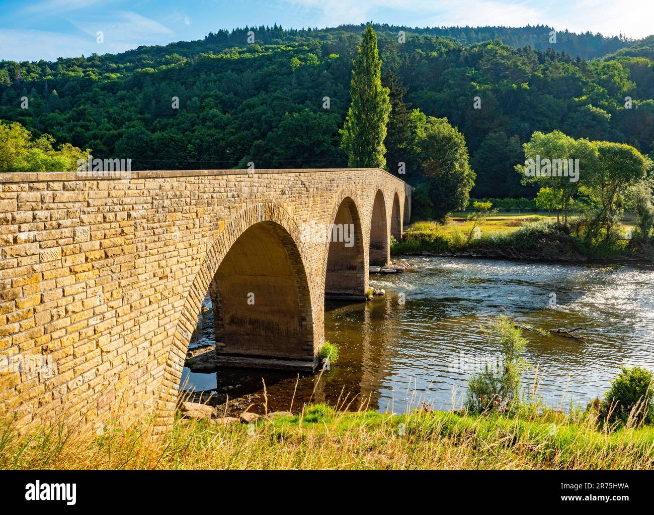 Pont Wallendorf sur la Sauer, Dillingen, Befort, Beaufort Benelux, Benelux pays, Little Luxembourg Suisse Canton Echternach Luxembourg Banque D'Images