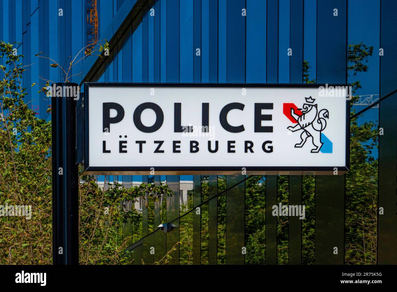 Poste de police sur le Kirchberg, Luxembourg, Benelux, pays du Benelux, Luxembourg Banque D'Images