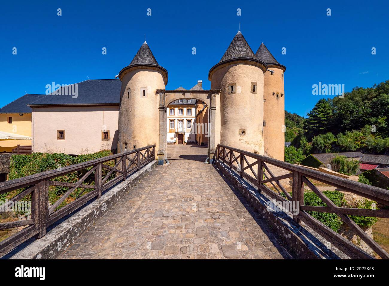 Château de Bourglinger, Junglinger, Grand-Duché de Luxembourg Canton de Grevenmacher, Benelux, pays du Benelux, Luxembourg Banque D'Images