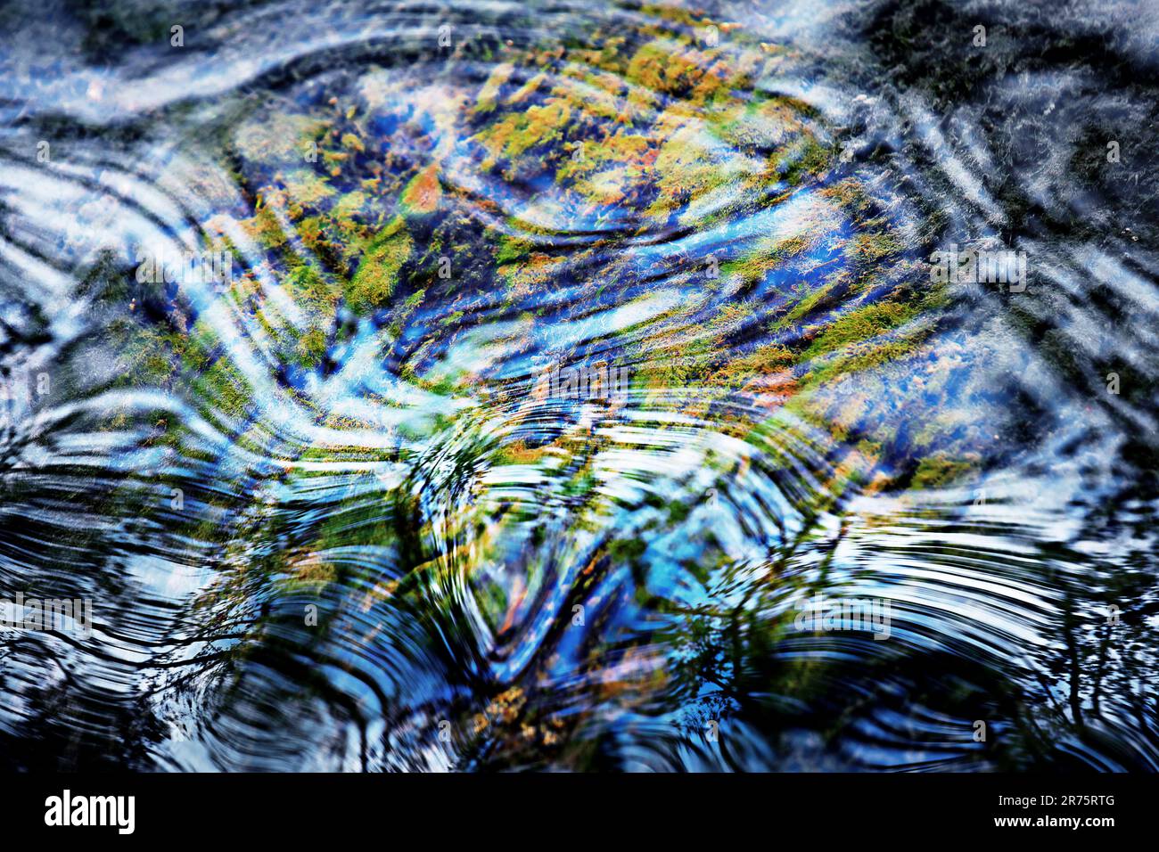 Structures de l'eau, résumé, surface de l'eau Banque D'Images