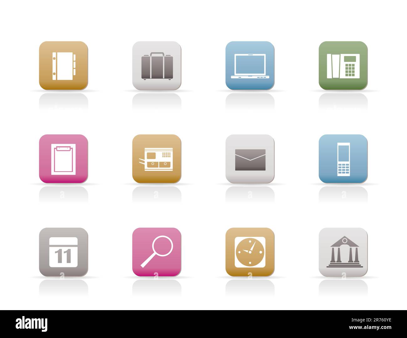 Affaires, Bureau et Mobile phone icônes - Vector Icon Set Illustration de Vecteur