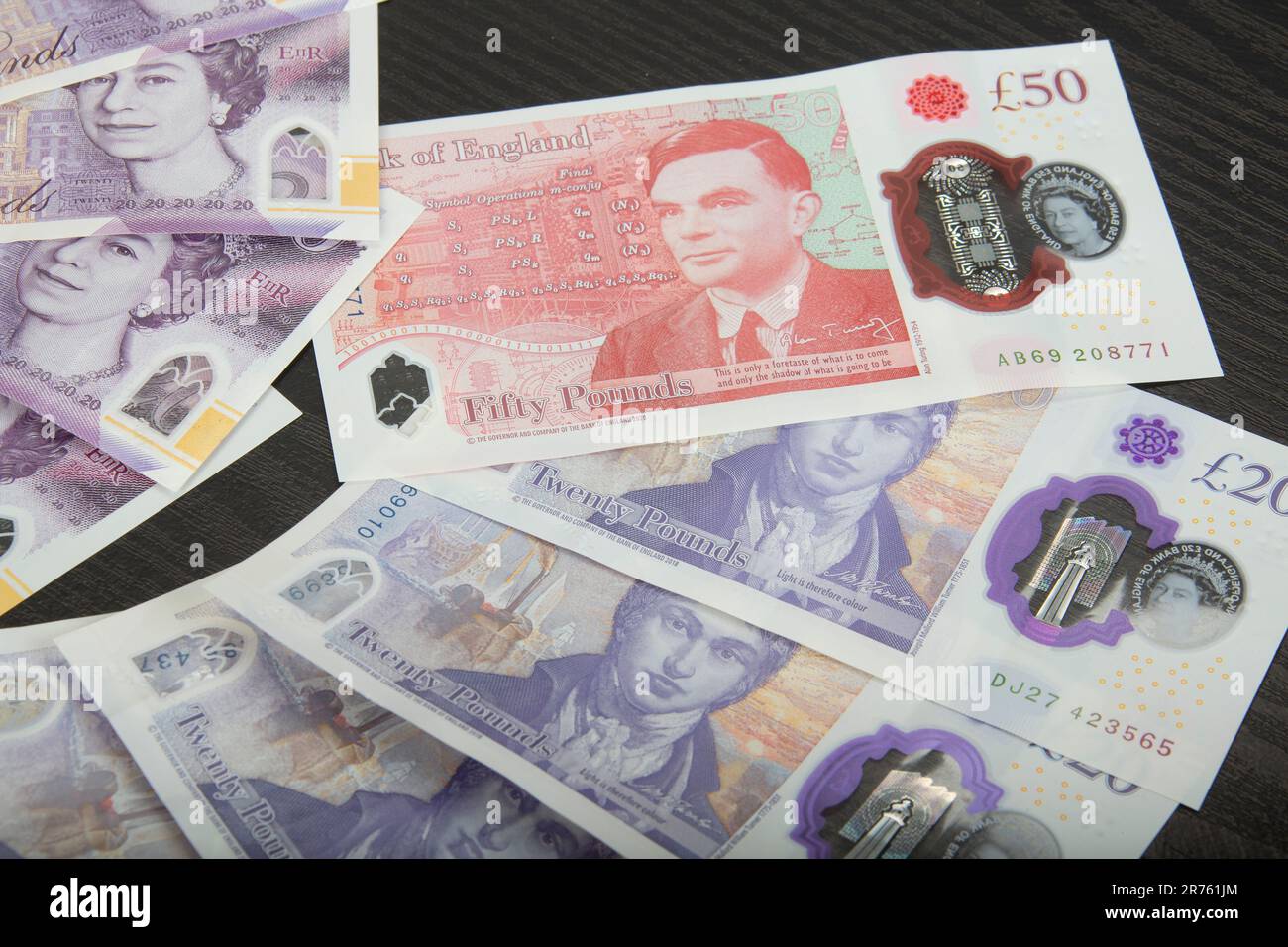 Billets de banque britanniques. Monnaie £50 livres comptant billets britanniques, Sterling, 10,20,50 Banque D'Images