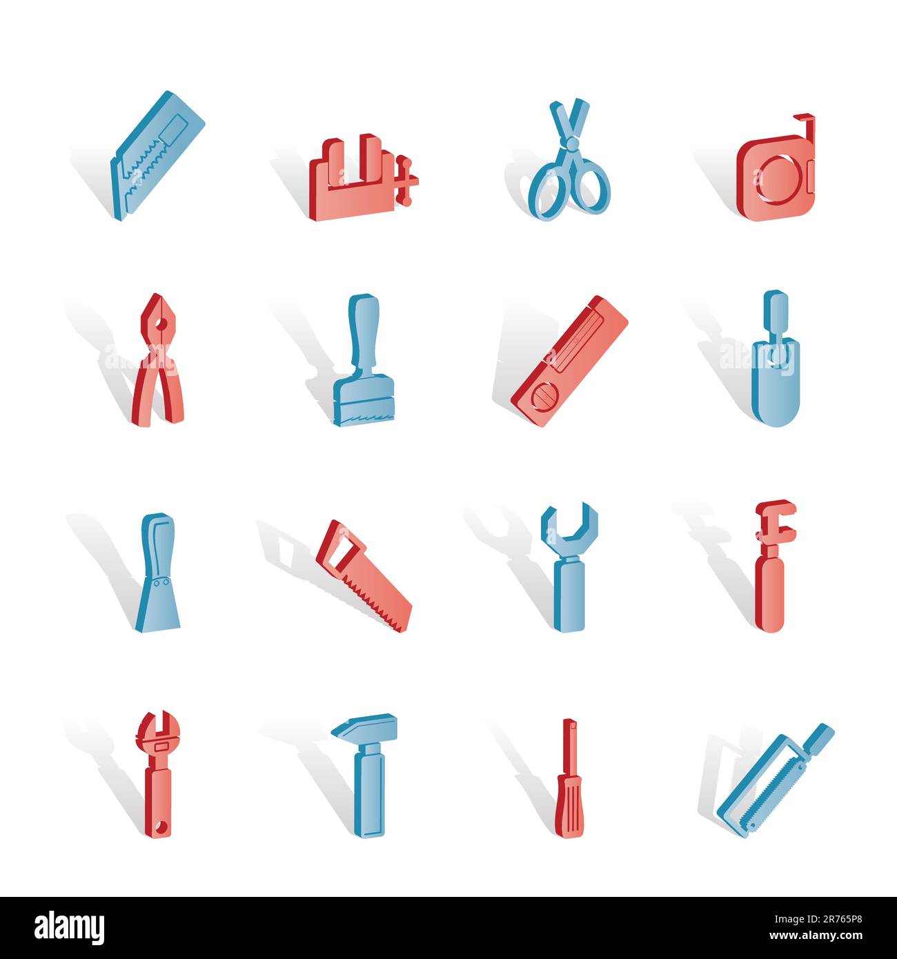 Bâtiment et Construction Tools icônes - Vector Icon Set Illustration de Vecteur