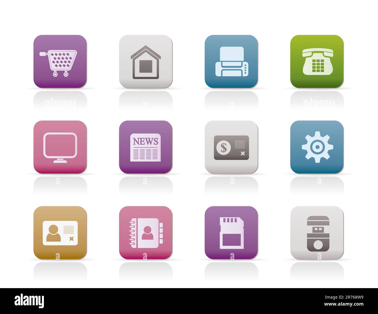 Bureau d'affaires, et d'icônes de sites web - vector icon set Illustration de Vecteur