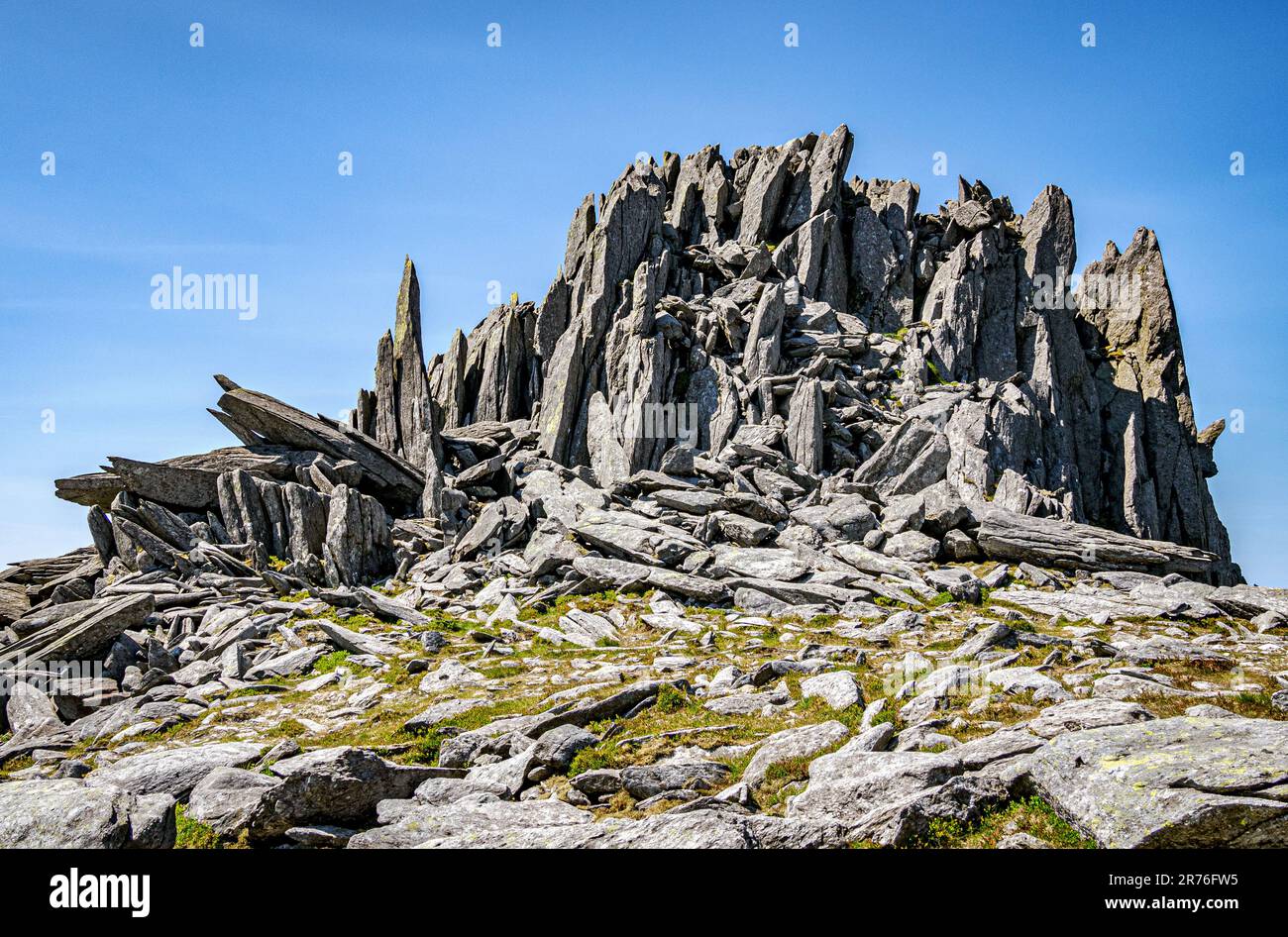 Castell y Gwynt le château du vent sur la chaîne de Glyderau à Eryri Snowdonia, au nord du pays de Galles, au Royaume-Uni Banque D'Images