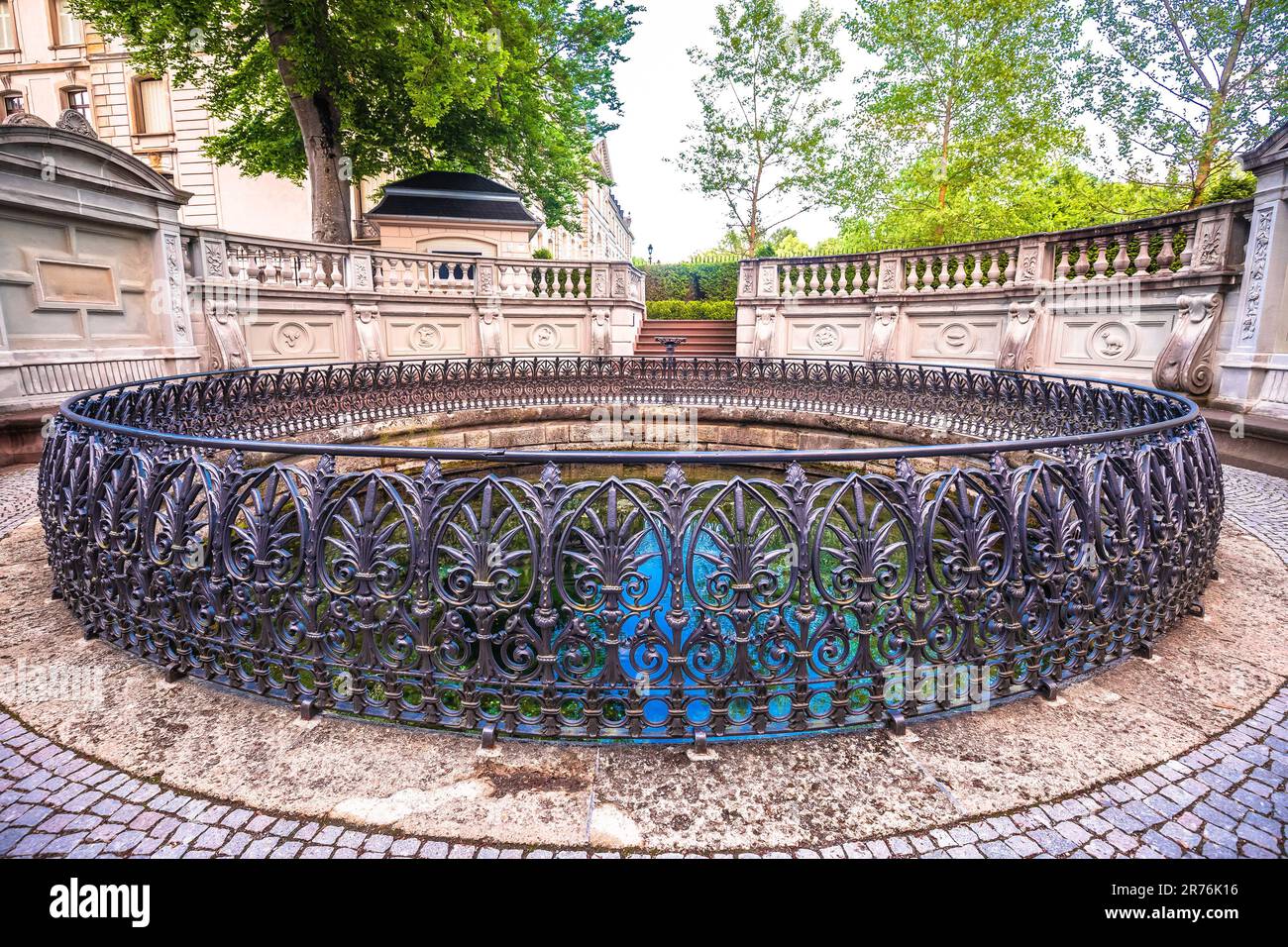 Source du Danube à Donaueschingen, Schwarzwald, Bade-Wurtemberg en Allemagne Banque D'Images