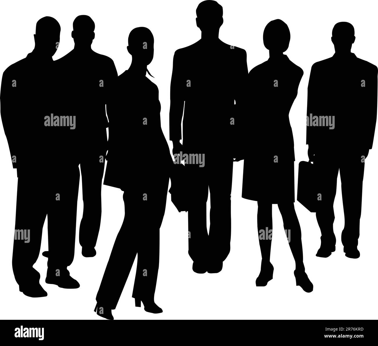 silhouettes de gens d'affaires - vecteur Illustration de Vecteur
