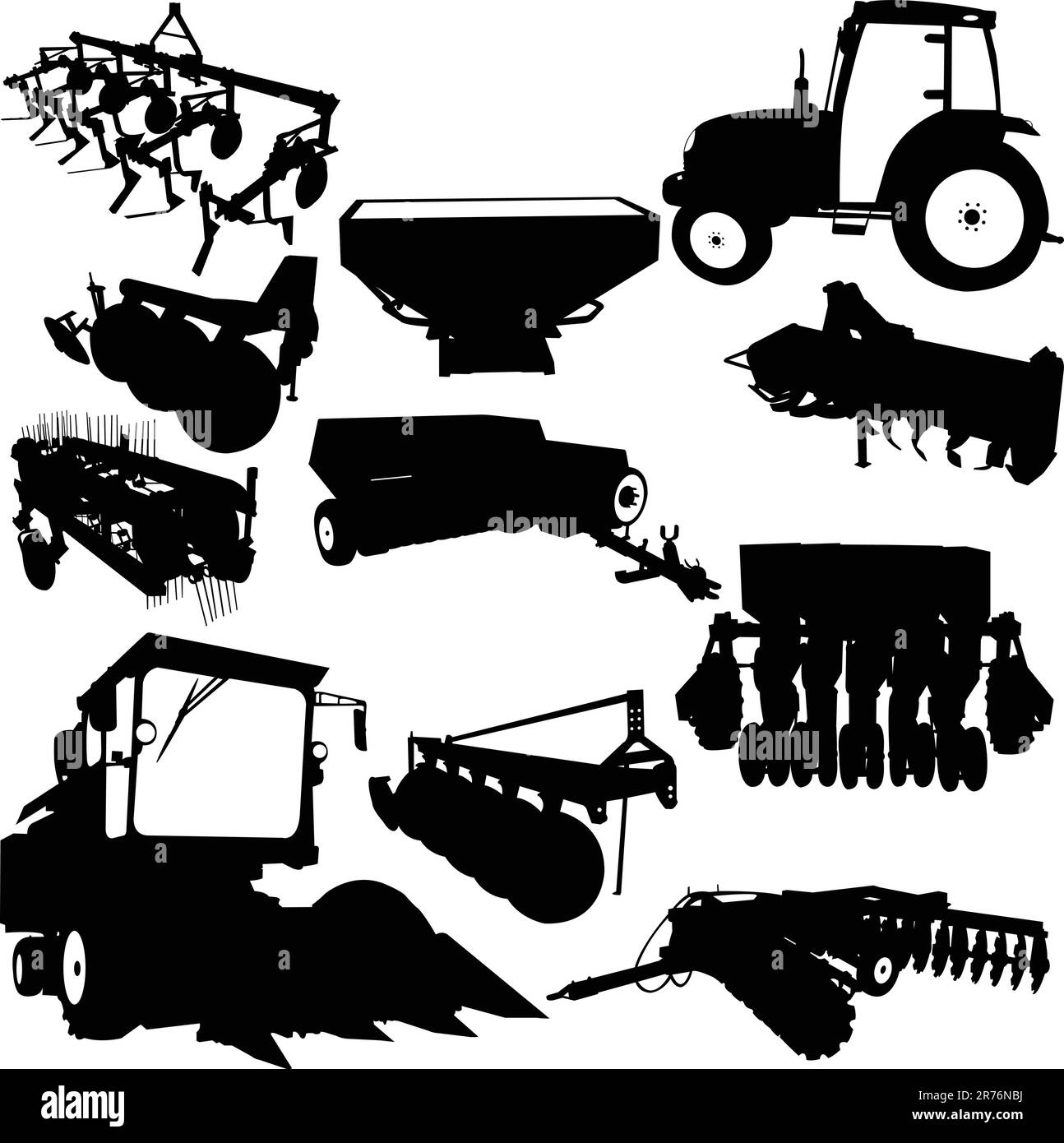 Collection machines agricoles - Vector Illustration de Vecteur