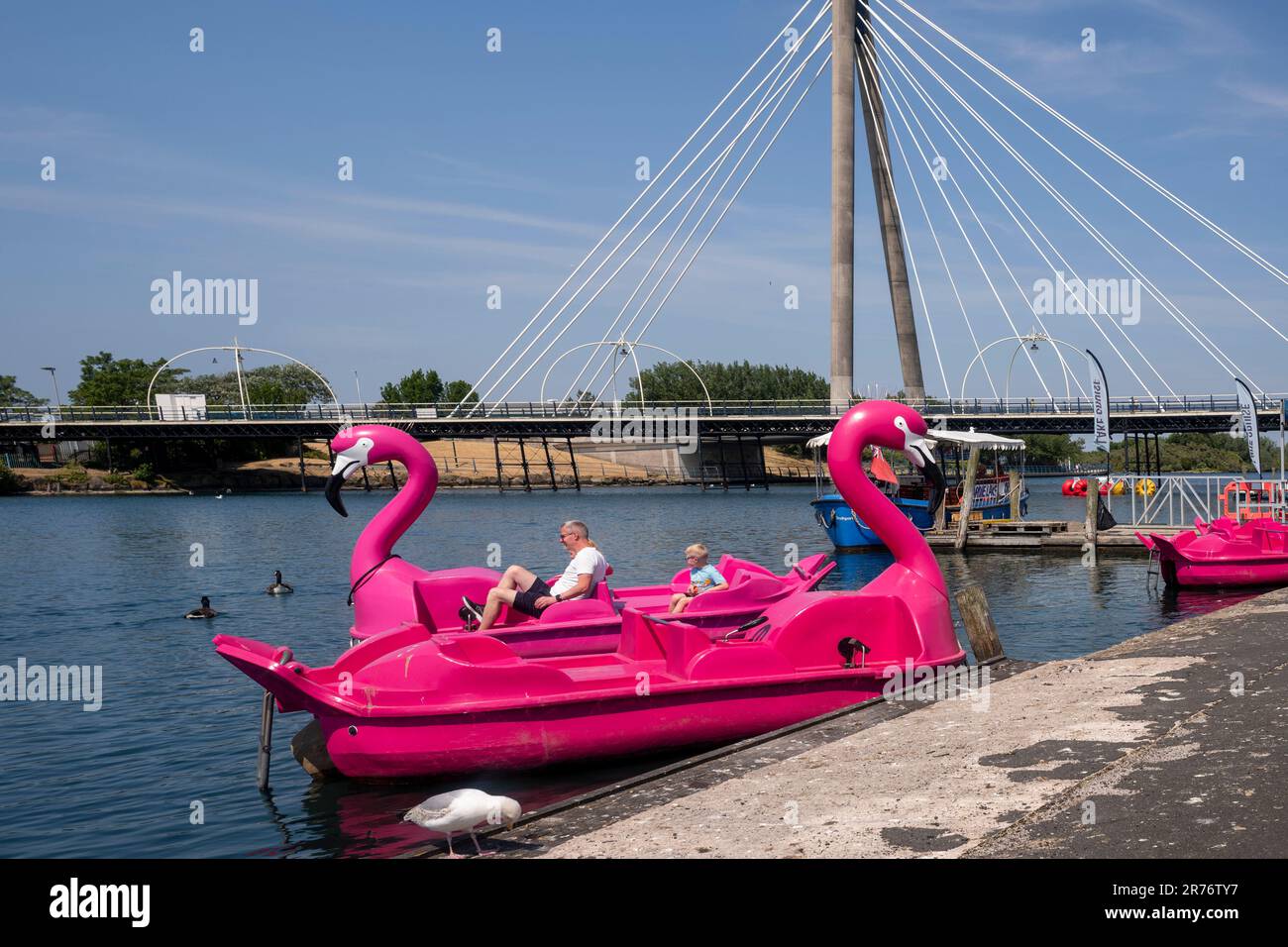 Southport, Merseyside, par une journée chaude et ensoleillée. Banque D'Images