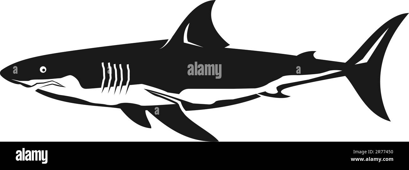 Motif requin noir vectoriel Illustration de Vecteur