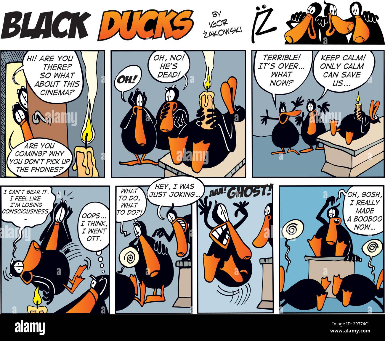 Les canards noirs Bande Dessinée épisode 29 Illustration de Vecteur