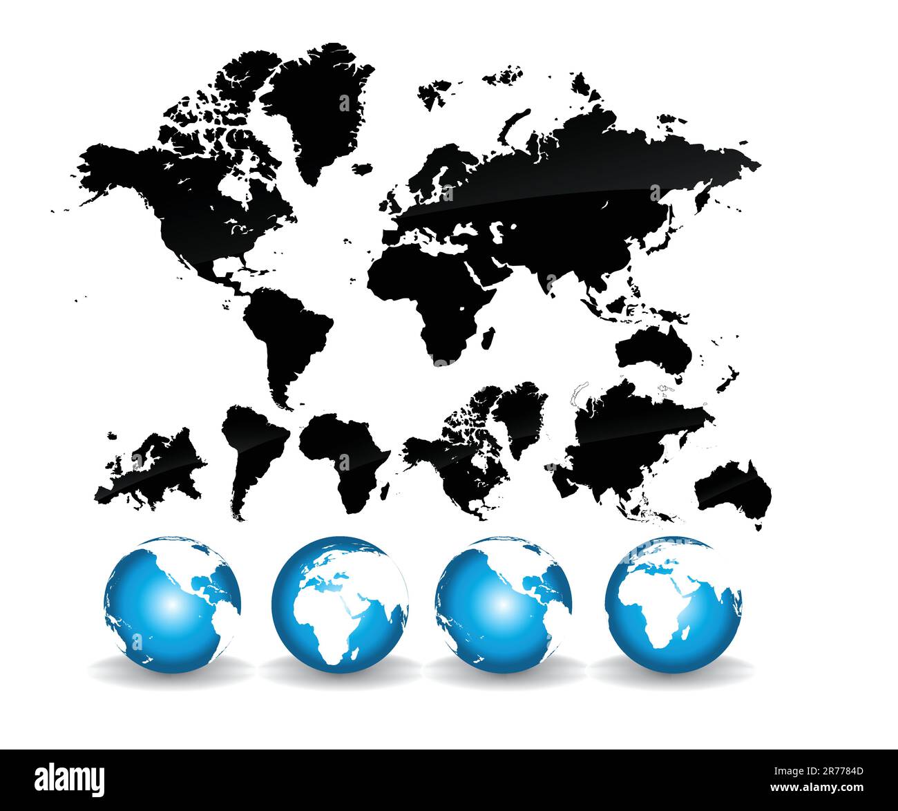 Carte du monde Illustration de Vecteur