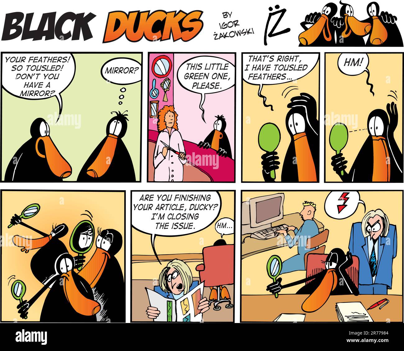 Les canards noirs Bande Dessinée épisode 57 Illustration de Vecteur