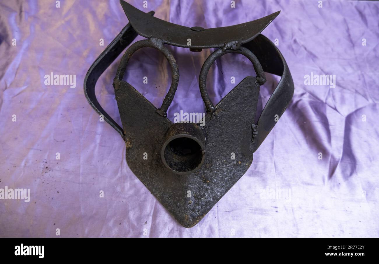 Masque de fer, inquisition médiévale, torture et protection Banque D'Images