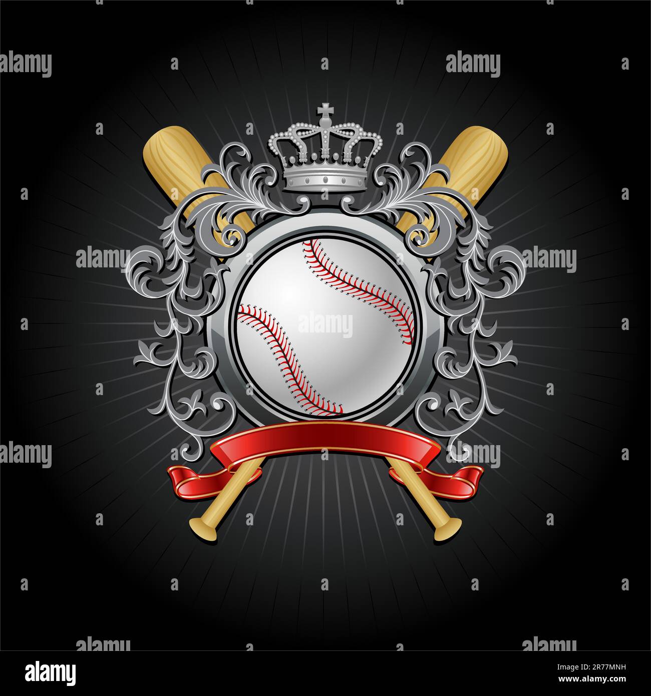 Blason de baseball. Illustration vectorielle. Illustration de Vecteur