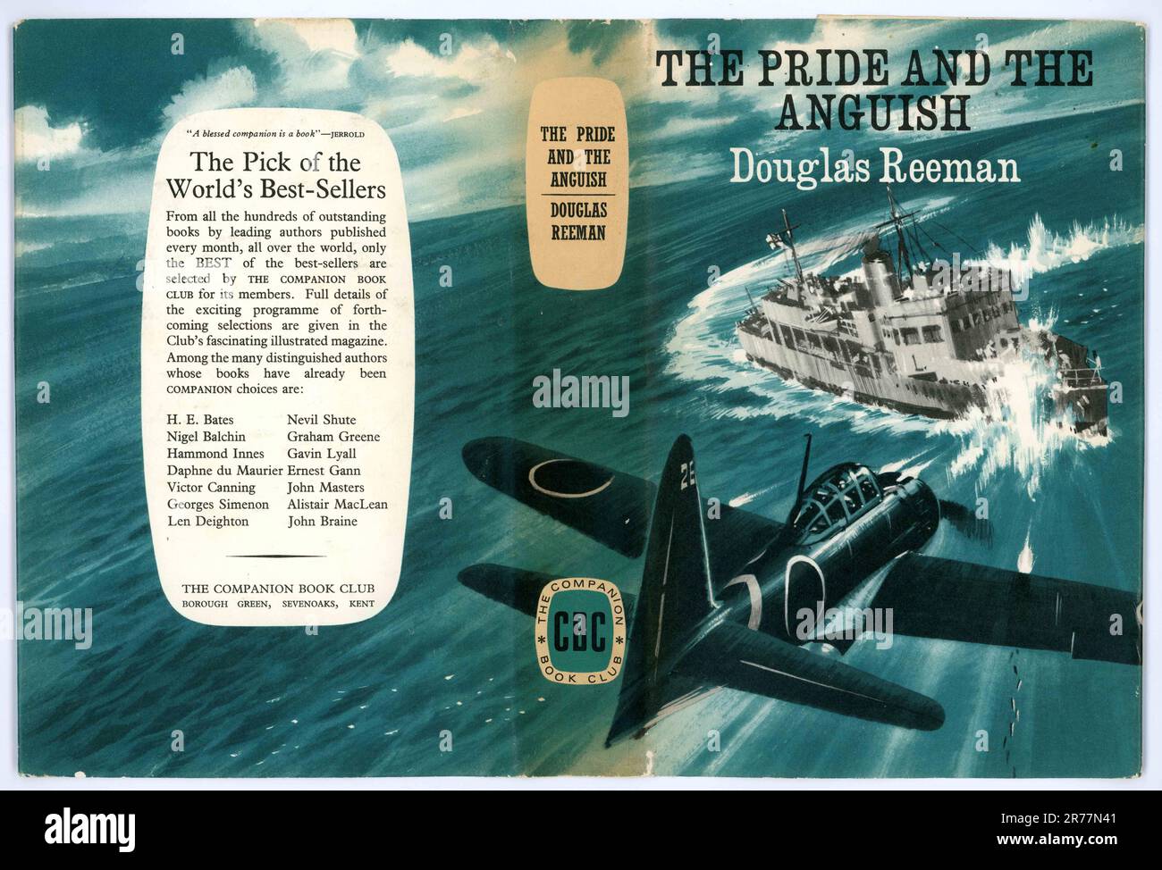 Couverture de livre originale pour la fierté et l'angoisse par Douglas Reeman, publiée en 1968, illustration de couverture par Wilf Hardy. Banque D'Images