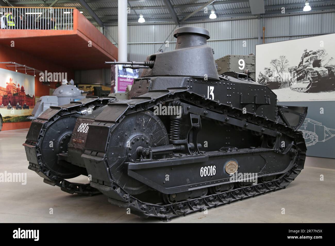 WW1 French Renault FT-17, The Tank Museum, Bovington Camp, Dorchester, Dorset, Angleterre, Grande-Bretagne, Royaume-Uni, Royaume-Uni, Europe Banque D'Images